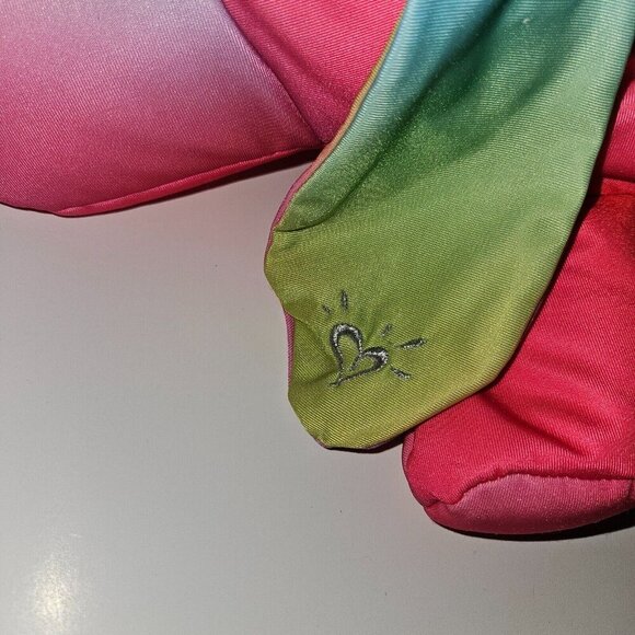 Justice Microbead Puppy Dog Plush Floppy Heart Peace Sign Pink Purple Blue Green - Picture 4 of 11